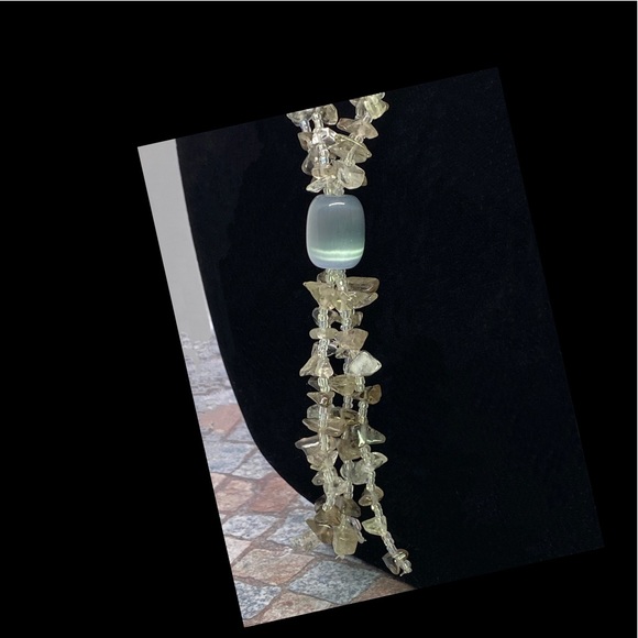 Natural Quartz Crystal Chip Tassel Necklace - Picture 4 of 8
